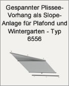 Plissees Plafond und Wintergärten
